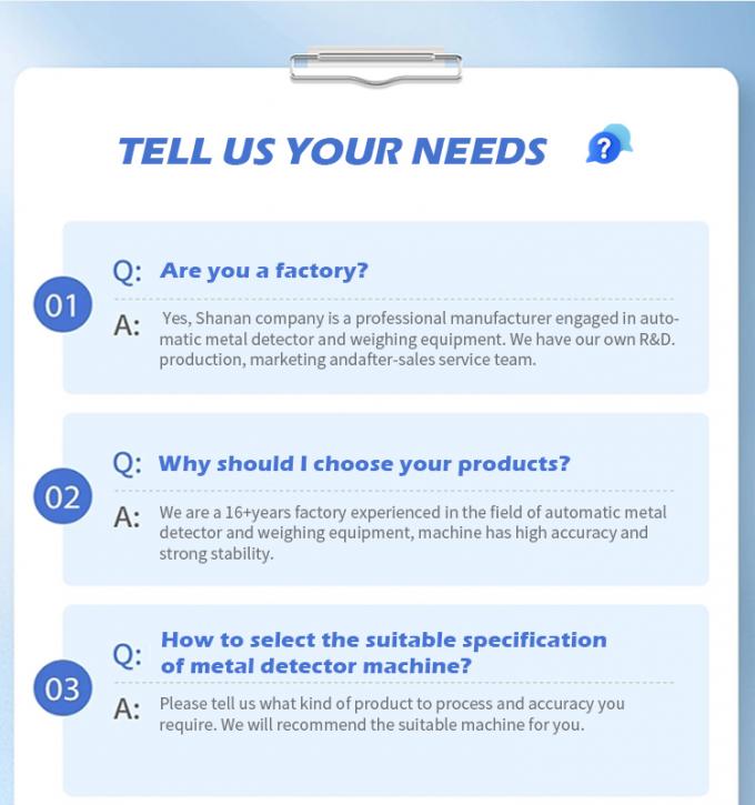 Hoogwaardige industriële metaaldetector voor voedsel met afwijzer voor snacks en melk 17