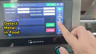 Voedselmetaaldetector detecteert vreemde voorwerpen