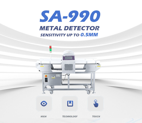 Metaaldetector voor levensmiddelen met 1,0 mm SUS304 detectiegevoeligheid en verstelbare riemhoogte