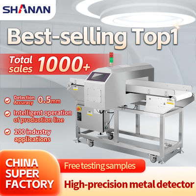 Metalen detector voor industriële voedingsmiddelen met transportband voor vleesbakkerij