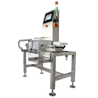 Hoge nauwkeurigheid 0,1 g checkweigher met roestvrij staal 304/316 Constructie en aanpasbare gordelsnelheid voor productielijnen