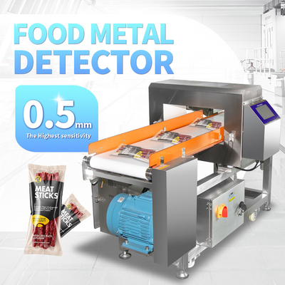 Automatische industriële voedingsmiddelenband met metaaldetector met aluminiumfolie