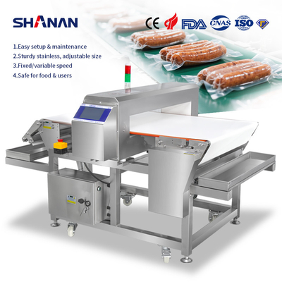 Professionele Auto Transportband Roestvrij Staal Kaas Crackers Zeevruchten Grade Melk Koekjes Vlees Voedsel Metaaldetector CE Gecertificeerd