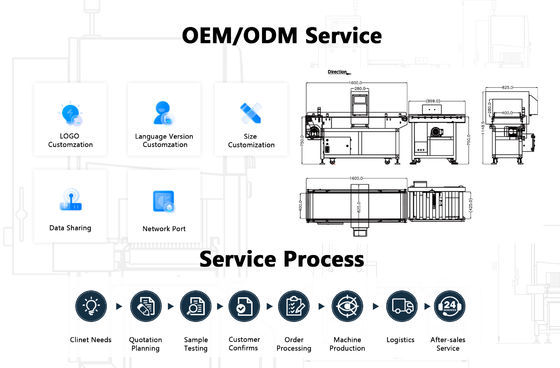 Precieze metaaldetector voor voedsel met afmetingen van 1200 mm x 800 mm x 1200 mm en een nauwkeurigheid van ± 0,1 G