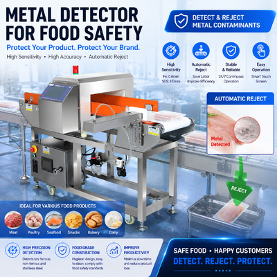 High Speed Conveyor Meat Beef Chicken Metal Detector Belt Industriële voedselverwerkende fabriek Voedselproductielijn