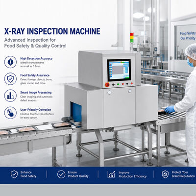 Voedsel-röntgenmachine met een touchscreen-interface en zelflerende parameters om voedselcontrole en -inspectie uit te voeren